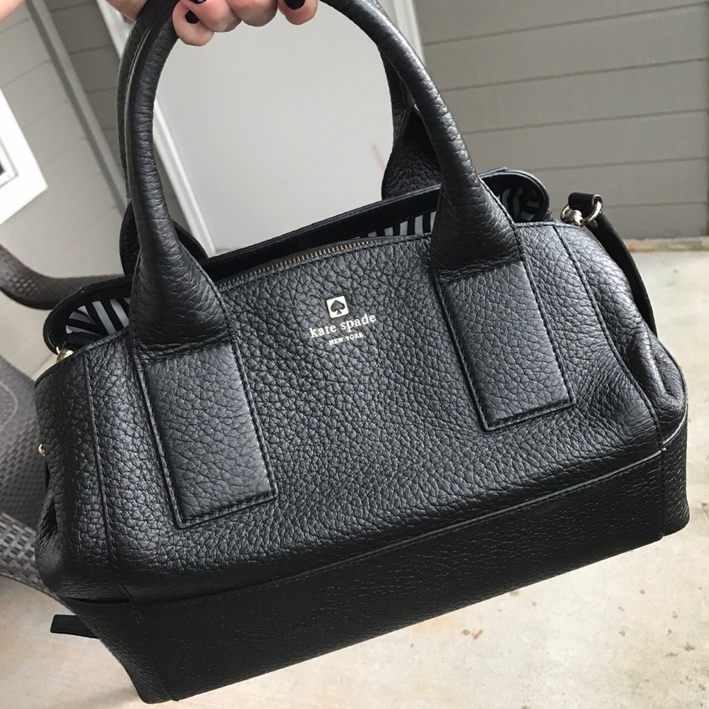 Large Kate Spade black leather purse